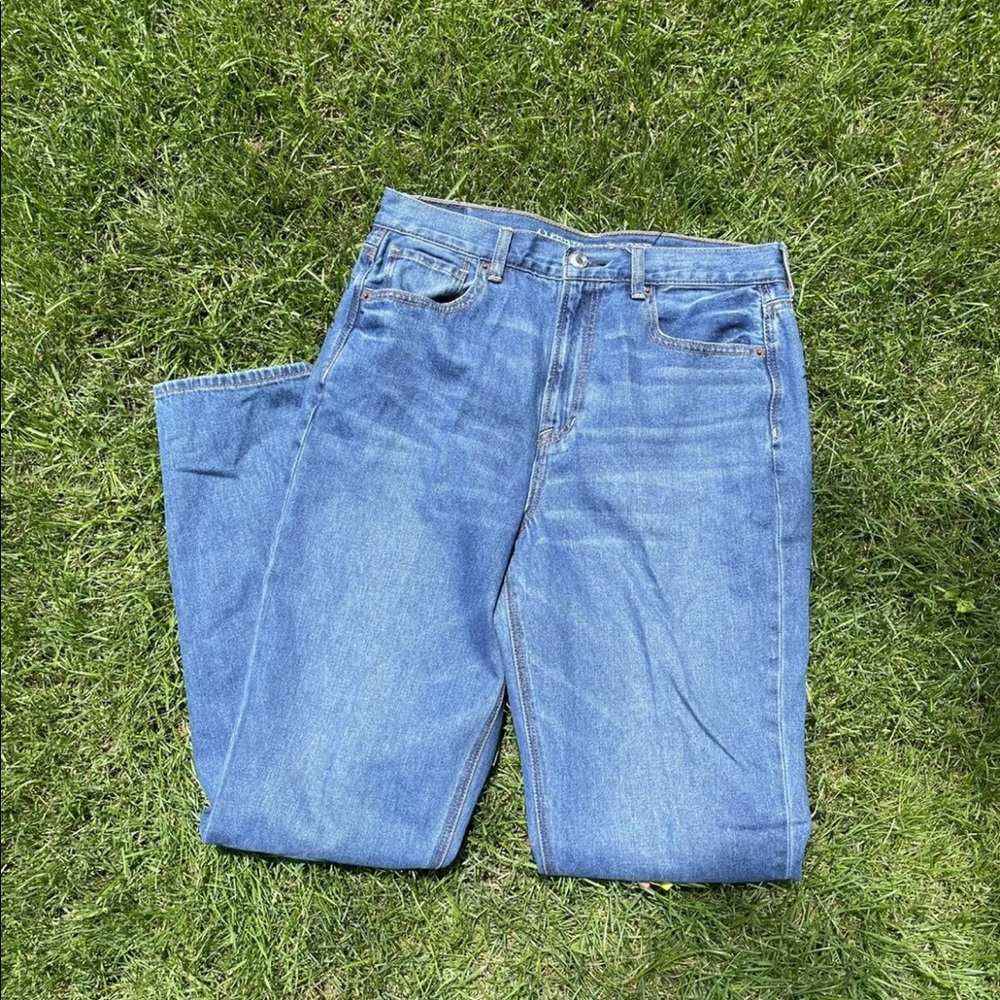American Eagle Outfitters Mom Jeans Size 10 X-long 100% Cotton Hi Rise Mom Jeans